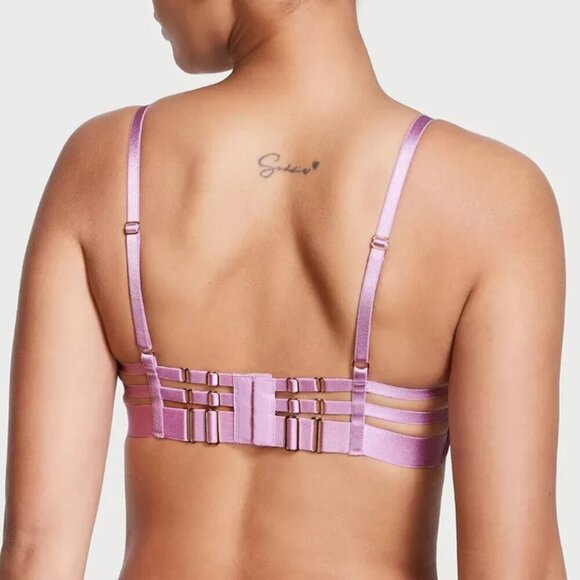 New! Victoria's Secret Very Sexy Purple Unlined Strappy Demi Bra 10310 - Picture 3 of 9